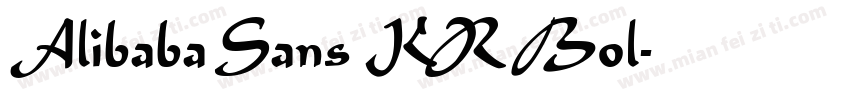 Alibaba Sans KR Bol字体转换